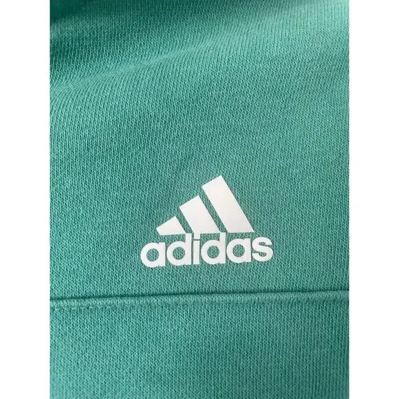 ADIDAS WOMEN'S CHANGEOVER 1/2 ZIP PULLLOVER SWEATER Green Blokecore Athletisure - Picture 4 of 11